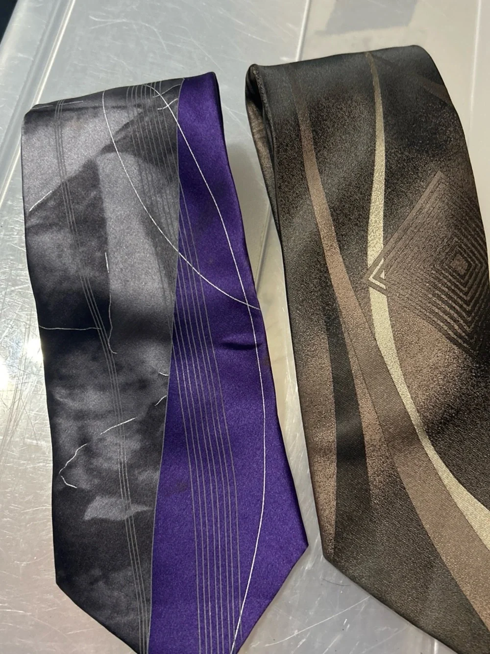 Puritan Purple and Black Striped Silk Tie